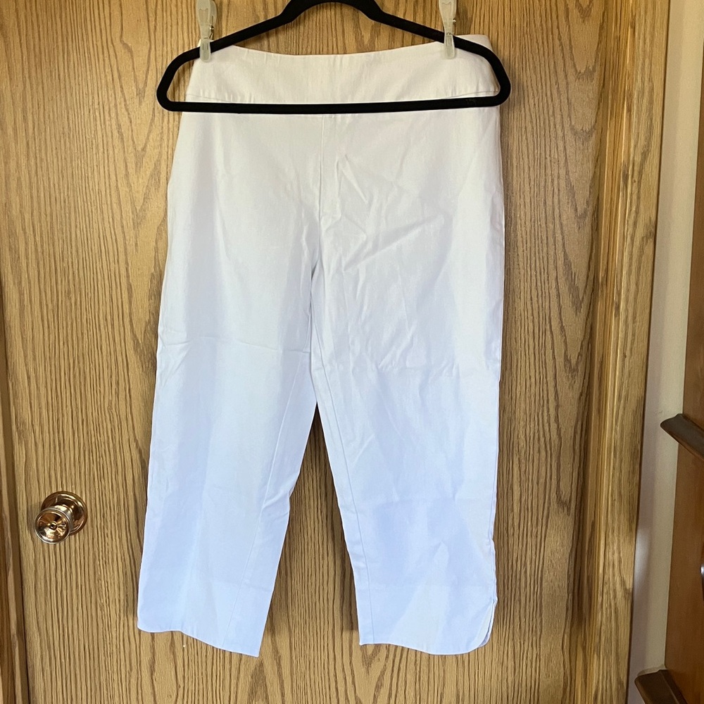 Denver Hayes Cropped White Pull-On Pants